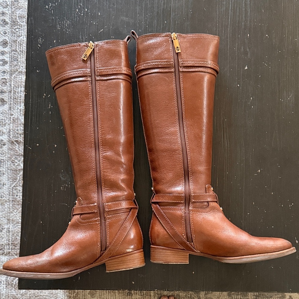 Tory Burch Equestrian Style Leather Boots - Picture 8 of 8
